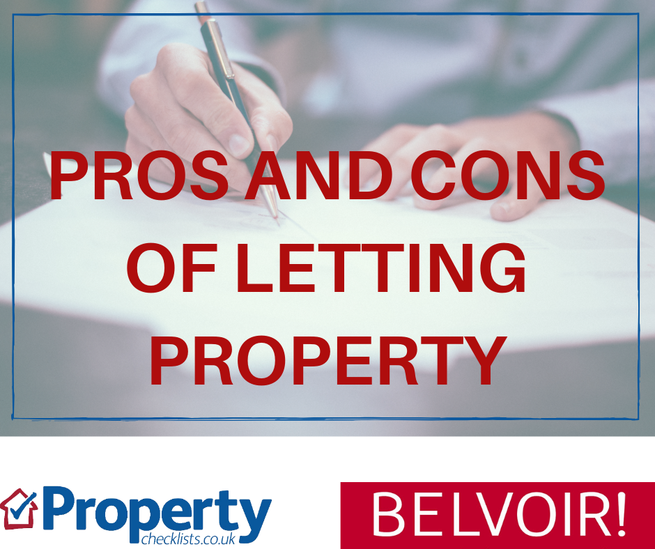 Pros and cons of letting a property checklist