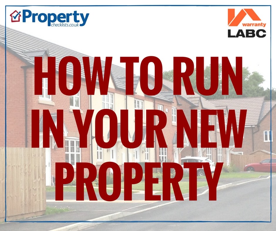 How to run in your new build home checklist