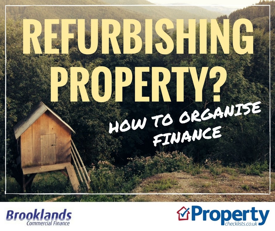 How to organise refurbishment finance checklist